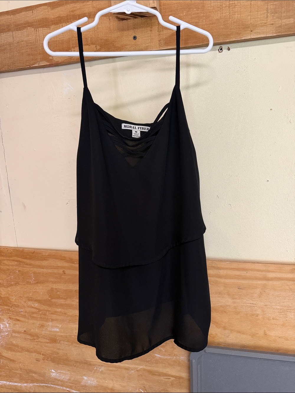 Motel Rocks Black Layered Strappy V-Neck Cami